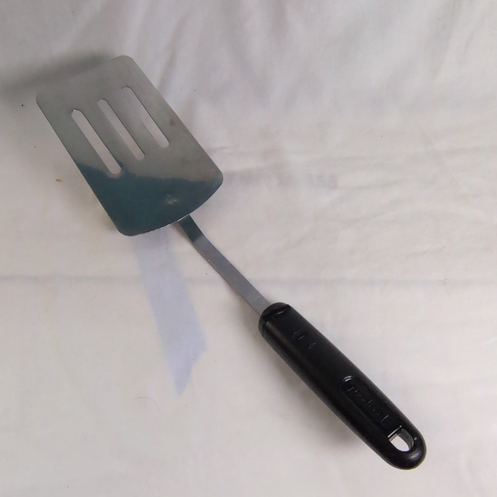 GoodCook Slotted Spatula, Black Plastic Handle & Metal,‎ Kitchen Utensil